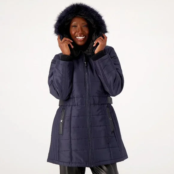 Susan Graver Water-Resistant Puffer Coat - More Colors a461658